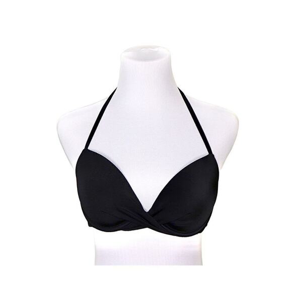 Shade & Shore Black‎ Light Lift Twist Bikini Swim Top 34C Beach Bombshell - Picture 1 of 8